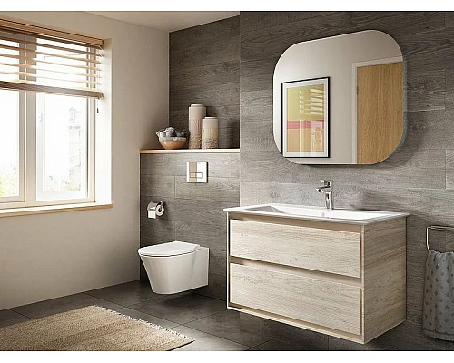 Приобрести Комплект унитаза с инсталляцией Ideal Standard Connect Air PR212101 с сиденьем Микролифт и клавишей смыва Хром в магазине сантехники Santeh-Crystal.ru