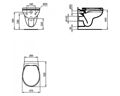 Приобрести Унитаз Ideal Standard Eurovit K881201 подвесной с сиденьем Микролифт в магазине сантехники Santeh-Crystal.ru