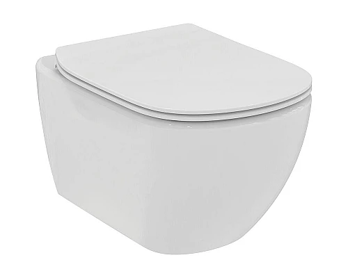 Приобрести Комплект унитаза с инсталляцией Ideal Standard Tesi Rimless TT00003/121A6 с сиденьем Микролифт и Черной матовой клавишей смыва в магазине сантехники Santeh-Crystal.ru