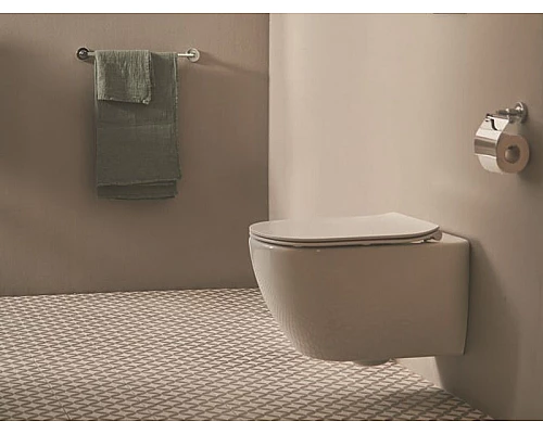 Приобрести Комплект унитаза с инсталляцией Ideal Standard Tesi Rimless TT00003/121A6 с сиденьем Микролифт и Черной матовой клавишей смыва в магазине сантехники Santeh-Crystal.ru