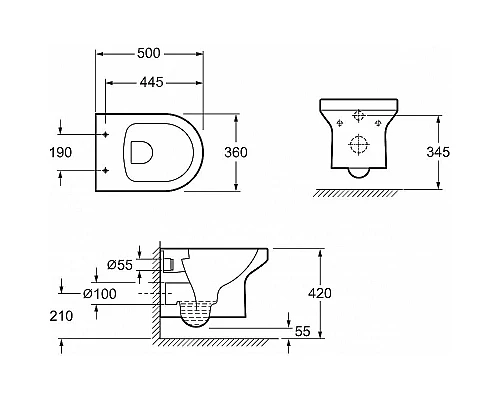 Приобрести Комплект унитаза с инсталляцией Jacob Delafon Elite E21755RU-00 с сиденьем Микролифт и Белой клавишей смыва в магазине сантехники Santeh-Crystal.ru