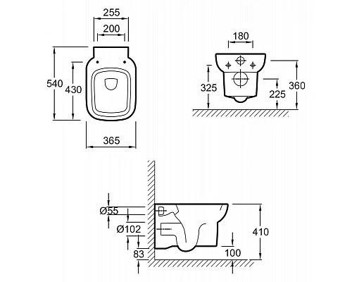 Заказать Унитаз Jacob Delafon Replay E4833-00 подвесной без сиденья в магазине сантехники Santeh-Crystal.ru