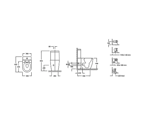 Купить Унитаз компакт Jacob Delafon Soprano UJAK102-0 без бачка и сиденья в магазине сантехники Santeh-Crystal.ru