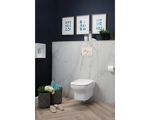 Заказать Комплект унитаза с инсталляцией Jacob Delafon Vox E21746RU-00 с сиденьем Микролифт и клавишей смыва Хром в магазине сантехники Santeh-Crystal.ru