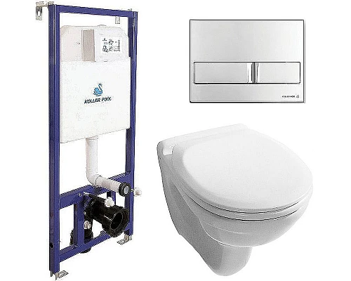 Заказать Комплект унитаза Jika Lyra 8.2137.0.000.000.3+8.9337.0.300.063.9 с инсталляцией Koller Pool DUNE1200SL+Neon с сиденьем и клавишей смыва Хром в магазине сантехники Santeh-Crystal.ru