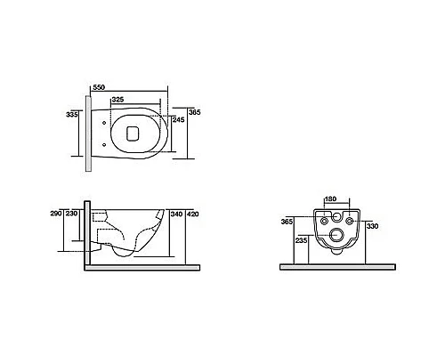 Заказать Унитаз Kerasan Aquatech 371401 подвесной без сиденья в магазине сантехники Santeh-Crystal.ru