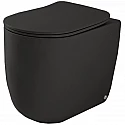 Унитаз Kerasan Nolita 531831 приставной Черный матовый без сиденья Унитаз Kerasan Nolita 531831 приставной Черный матовый без сиденья
