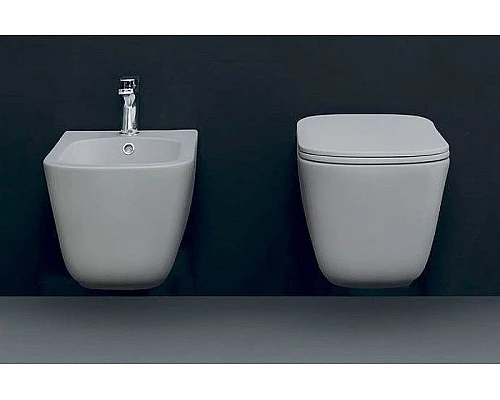 Купить Унитаз Kerasan Tribeca 511459 подвесной Grigio matt без сиденья в магазине сантехники Santeh-Crystal.ru