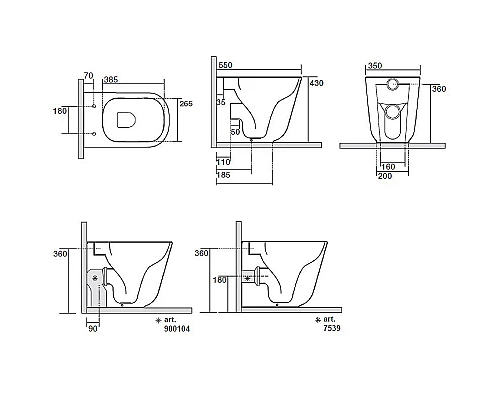 Заказать Унитаз Kerasan Tribeca 511830 приставной Белый матовый без сиденья в магазине сантехники Santeh-Crystal.ru