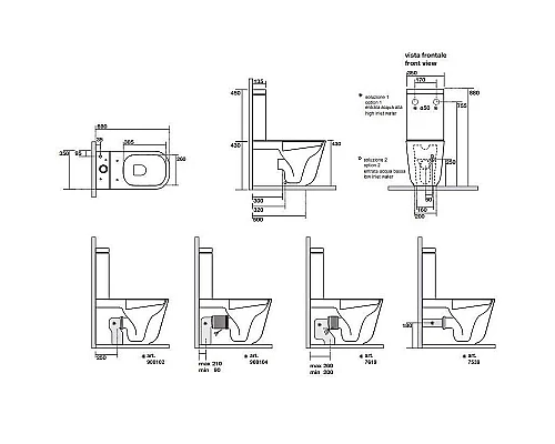 Заказать Унитаз компакт Kerasan Tribeca 511701 без бачка и сиденья в магазине сантехники Santeh-Crystal.ru