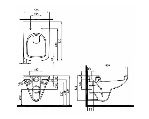 Заказать Унитаз Kolo Nova Pro M33103000 подвесной без сиденья в магазине сантехники Santeh-Crystal.ru