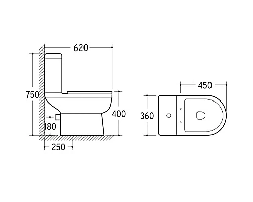 Заказать Унитаз компакт Niagara Nero NG-9902 с бачком и сиденьем Микролифт в магазине сантехники Santeh-Crystal.ru