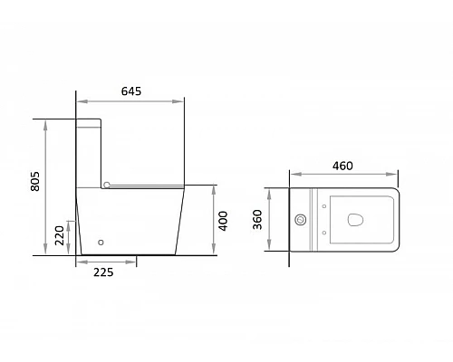 Приобрести Унитаз компакт Orange C06-000W с бачком и сиденьем Микролифт в магазине сантехники Santeh-Crystal.ru