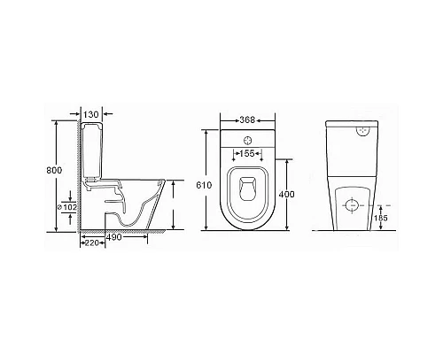 Заказать Унитаз компакт Orans WM9908 9908wm с бачком и сиденьем Микролифт в магазине сантехники Santeh-Crystal.ru