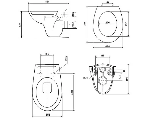 Купить Унитаз Pestan Fluenta 40006460 подвесной с сиденьем Микролифт в магазине сантехники Santeh-Crystal.ru
