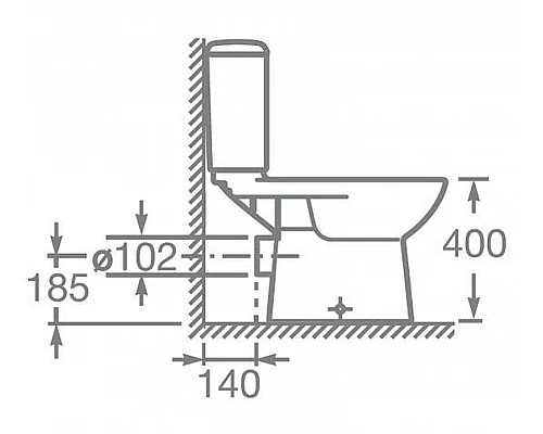 Приобрести Унитаз компакт Roca Access 34P23800Y с бачком и сиденьем Микролифт в магазине сантехники Santeh-Crystal.ru