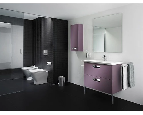 Приобрести Комплект унитаза со смывным бачком Roca The Gap 893109000 с сиденьем Микролифт и клавишей смыва Хром в магазине сантехники Santeh-Crystal.ru