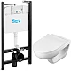 Приобрести Комплект унитаза с инсталляцией Roca Victoria Pack Rimless 893105010 с сиденьем Микролифт без клавиши смыва в магазине сантехники Santeh-Crystal.ru