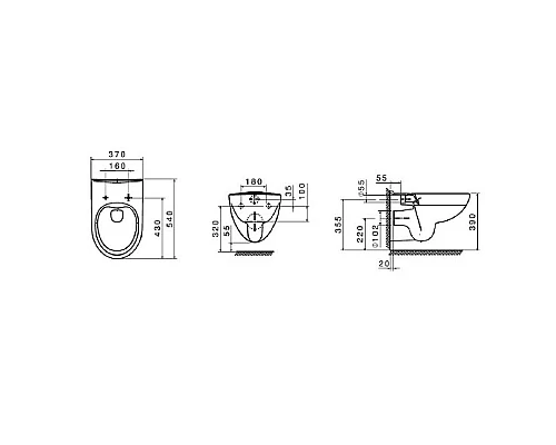 Приобрести Комплект унитаза с инсталляцией Roca Victoria Pack Rimless 893105010 с сиденьем Микролифт без клавиши смыва в магазине сантехники Santeh-Crystal.ru