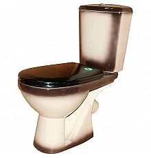 Унитаз компакт Rosa Комфорт 4620008191034 Черный декор с бачком и сиденьем