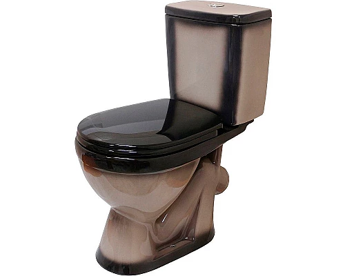 Приобрести Унитаз компакт Rosa Лира 4620008192093 Черный декор с бачком и сиденьем в магазине сантехники Santeh-Crystal.ru