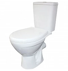 Унитаз компакт Rosa Соло Люкс 4640021062142 Белый с бачком и сиденьем Микролифт