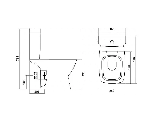 Купить Унитаз компакт Santek Нео 1WH302470 с бачком и сиденьем Микролифт в магазине сантехники Santeh-Crystal.ru