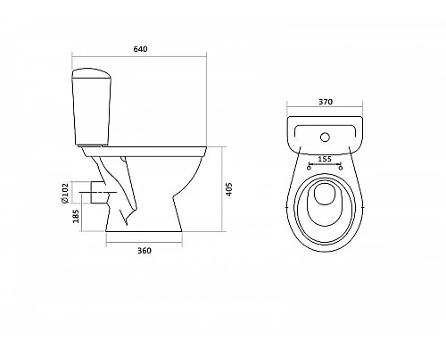 Купить Унитаз Santek Паллада 1.WH30.2.371 с бачком и сиденьем в магазине сантехники Santeh-Crystal.ru