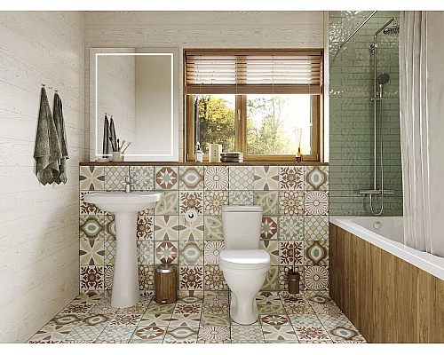 Заказать Унитаз компакт Santeri Pro 1.P215.5.S00.00B.F с бачком и сиденьем в магазине сантехники Santeh-Crystal.ru