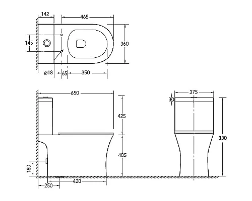 Приобрести Унитаз компакт SantiLine SL-5010 с бачком и сиденьем Микролифт в магазине сантехники Santeh-Crystal.ru