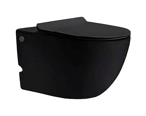 Приобрести Комплект унитаза с инсталляцией SantiLine SL-5031MB подвесной Черный матовый с сиденьем Микролифт в магазине сантехники Santeh-Crystal.ru