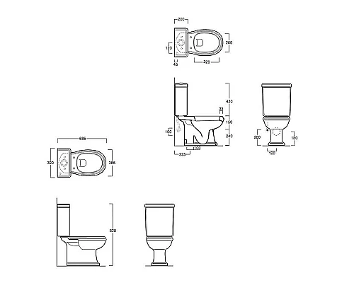 Заказать Унитаз компакт Simas Arcade AR821bi без бачка и сиденья в магазине сантехники Santeh-Crystal.ru