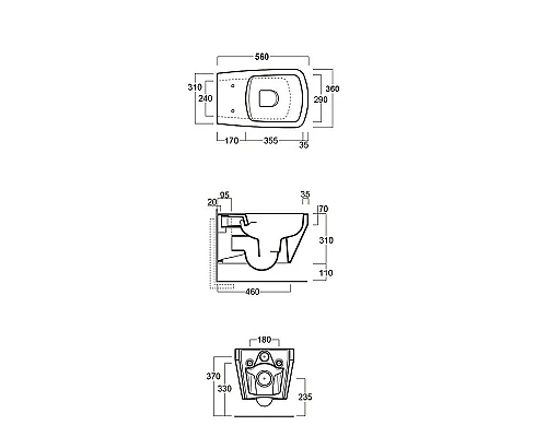 Заказать Унитаз Simas Baden Baden BB18bi подвесной без сиденья в магазине сантехники Santeh-Crystal.ru