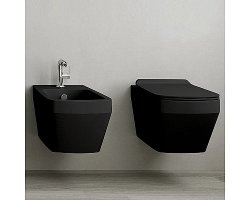 Купить Унитаз Simas Baden Baden BB18neromatt подвесной Черный матовый без сиденья в магазине сантехники Santeh-Crystal.ru