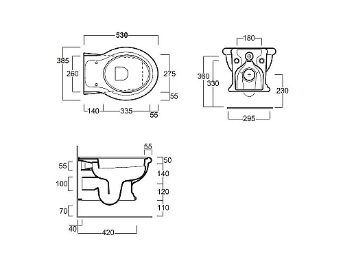Купить Унитаз Simas Lante LA18bi rimless подвесной Белый без сиденья в магазине сантехники Santeh-Crystal.ru