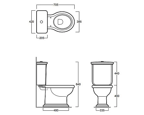 Приобрести Унитаз компакт Simas Lante LA08bi без бачка и сиденья в магазине сантехники Santeh-Crystal.ru