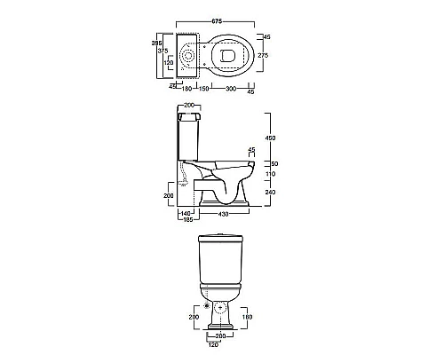 Заказать Унитаз компакт Simas Londra LO921bi без бачка и сиденья в магазине сантехники Santeh-Crystal.ru