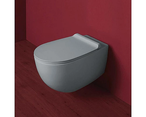 Купить Унитаз Simas Vignoni VI18 cemento matt подвесной Серый матовый без сиденья в магазине сантехники Santeh-Crystal.ru