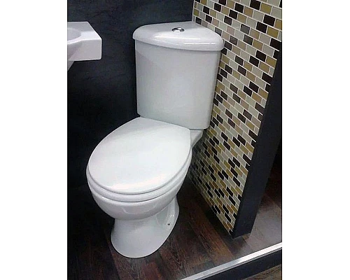 Приобрести Унитаз компакт Vitra Arkitekt 9754B003-7201 угловой с бачком и сиденьем Микролифт в магазине сантехники Santeh-Crystal.ru