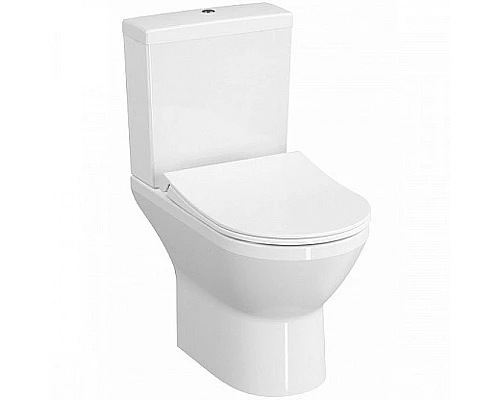 Приобрести Унитаз компакт Vitra Integra Round Open-Back 9833B003-7206 с бачком и сиденьем Микролифт в магазине сантехники Santeh-Crystal.ru