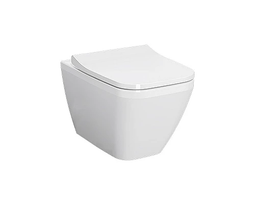 Купить Комплект унитаза с инсталляцией Vitra Integra Square 9856B003-7206 с сиденьем Микролифт и клавишей смыва Хром матовый в магазине сантехники Santeh-Crystal.ru