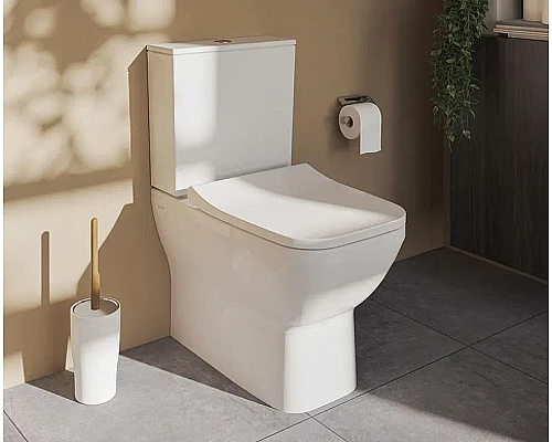 Купить Унитаз компакт Vitra Integra Square 9833B003-7204 с бачком и сиденьем Микролифт в магазине сантехники Santeh-Crystal.ru