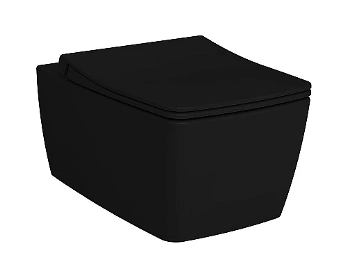 Купить Унитаз Vitra Metropole 7672B083-0101 подвесной Черный матовый без сиденья в магазине сантехники Santeh-Crystal.ru