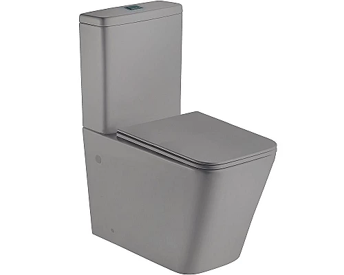 Купить Унитаз компакт WeltWasser Gelbach 001 ST MT-GR 10000006100 Серый матовый с бачком и сиденьем Микролифт в магазине сантехники Santeh-Crystal.ru