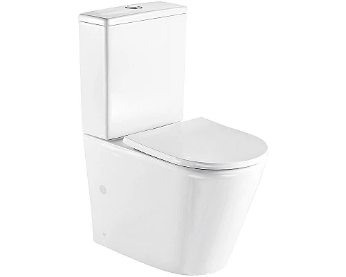 Купить Унитаз компакт WeltWasser Salzbach 001 GL-WT 10000003763 Белый глянец с бачком и сиденьем Микролифт в магазине сантехники Santeh-Crystal.ru