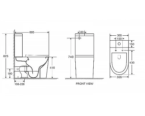 Купить Унитаз компакт WeltWasser Salzbach 001 GL-WT 10000003763 Белый глянец с бачком и сиденьем Микролифт в магазине сантехники Santeh-Crystal.ru