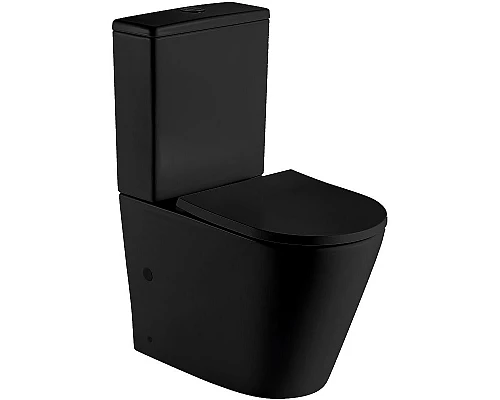 Заказать Унитаз компакт WeltWasser Salzbach 001 MT-BL 10000003765 Черный матовый с бачком и сиденьем Микролифт в магазине сантехники Santeh-Crystal.ru