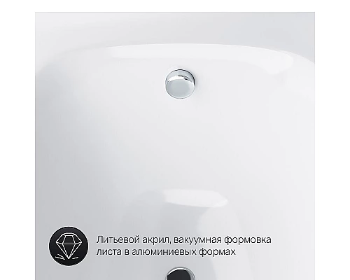 Купить Акриловая ванна AM.PM Sensation 170x75 без гидромассажа в магазине сантехники Santeh-Crystal.ru