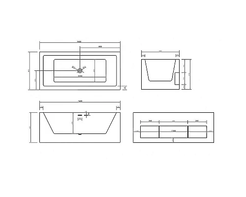 Приобрести Акриловая ванна Abber 160х80 AB9339-1.6 без гидромассажа в магазине сантехники Santeh-Crystal.ru