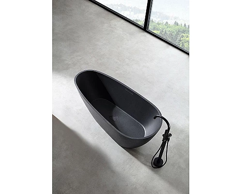 Приобрести Ванна из искусственного камня Abber Dortmund 170x75 AM9911B Черная без гидромассажа в магазине сантехники Santeh-Crystal.ru